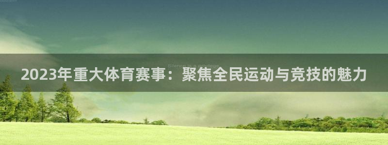 2023年重大体育赛事：聚焦全民运动与竞技的魅力